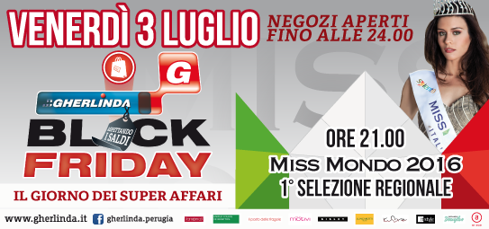 GHERLINDA BLACK FRIDAY – IL GIORNO DEI SUPER AFFARI